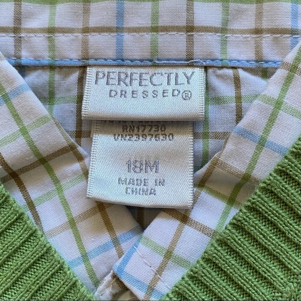 Perfectly Dressed Boys Plaid Shirt & Sweater Vest​​​​​​​​​​​​​​​​​​​​​​​​​​​​​